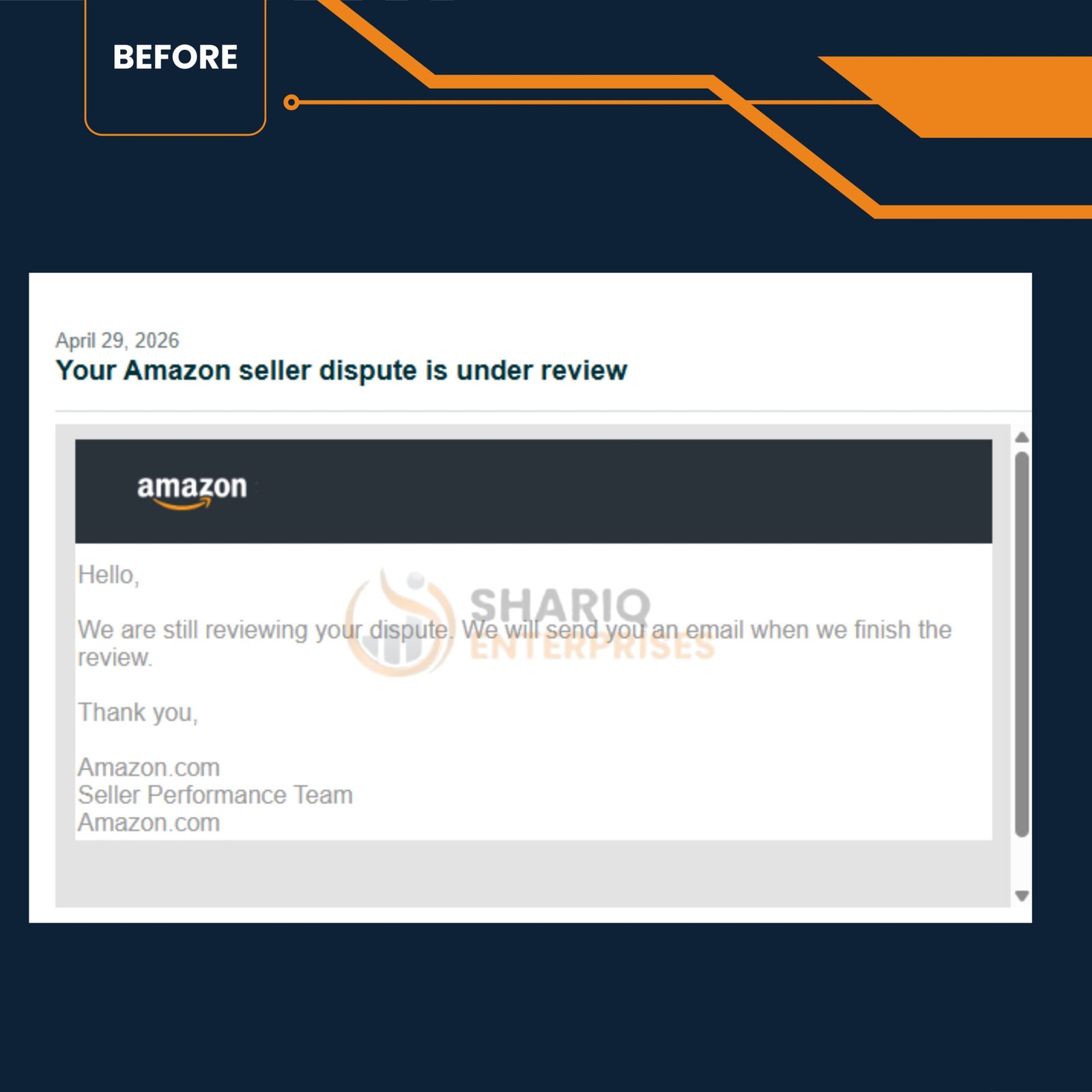 AMAZON-14 (Dispute Notice)